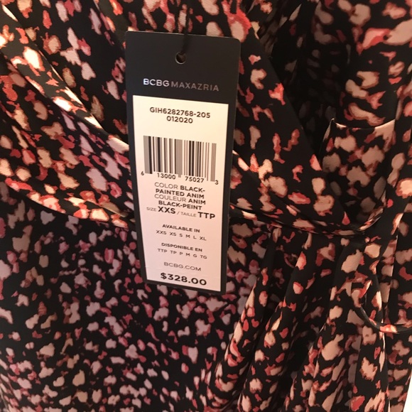 BCBG animal print black spaghetti strap dress - Picture 3 of 6